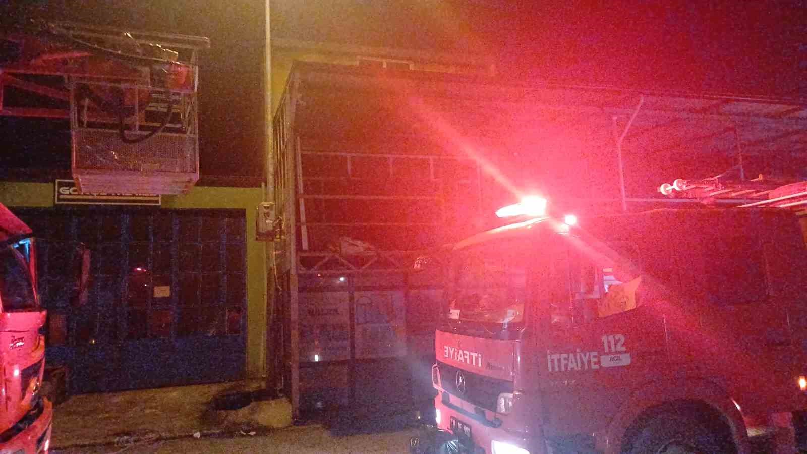 PVC doğrama atölyesinde yangın