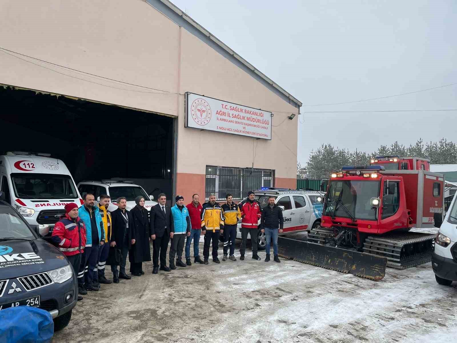 Ağrı’da 112 ekipleri kışa hazır