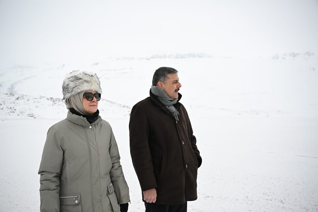 Kar &uuml;zerinde off-road yapan ekipler nefes kesti
