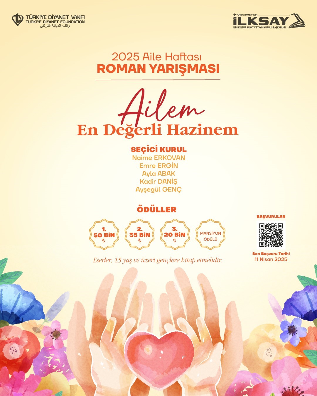 Türkiye Diyanet Vakfı’ndan “Ailem: En Değerli Hazinem” temalı roman yarışması
