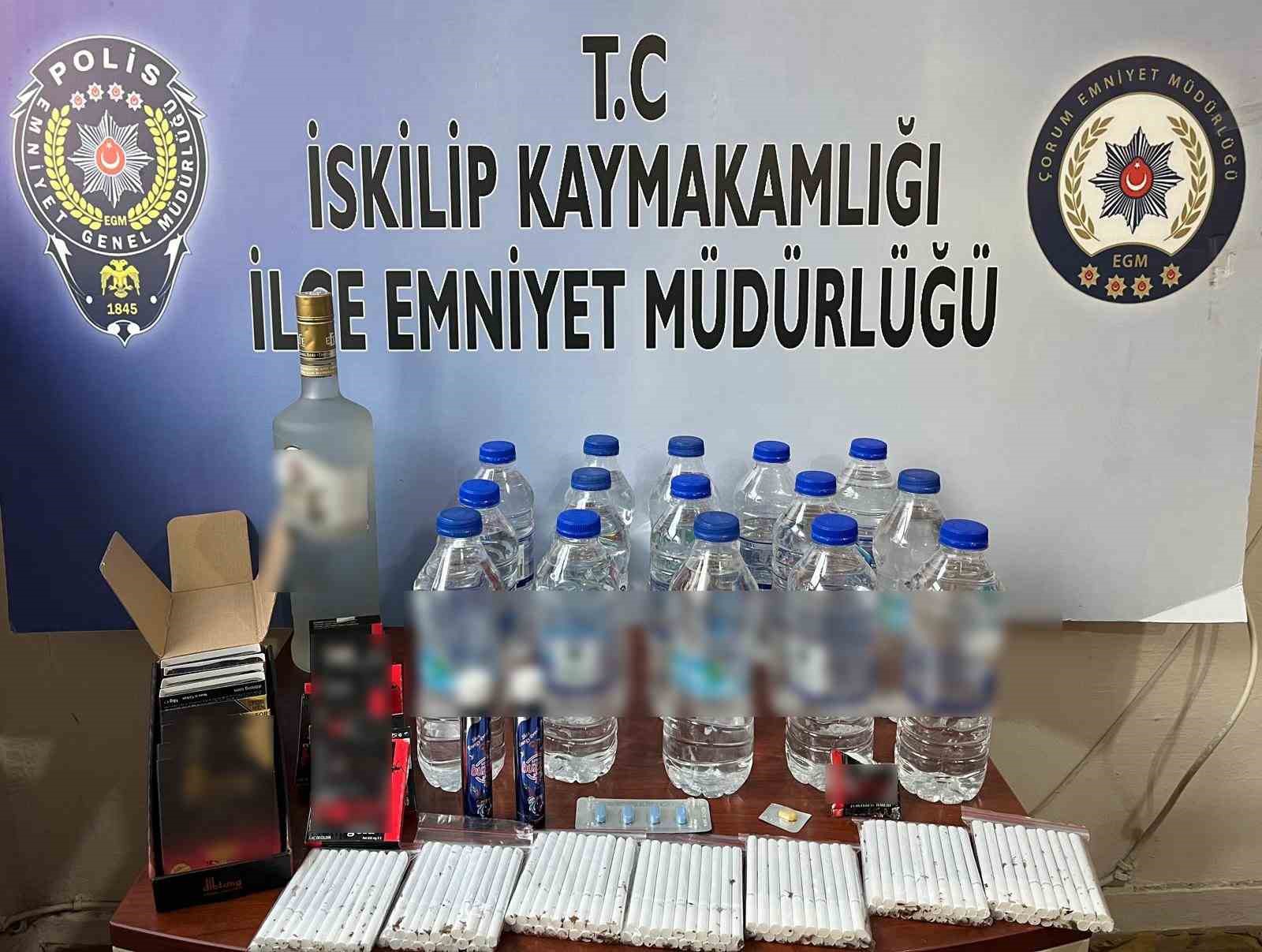 Çorum’da kaçak alkol operasyonu: 1 gözaltı