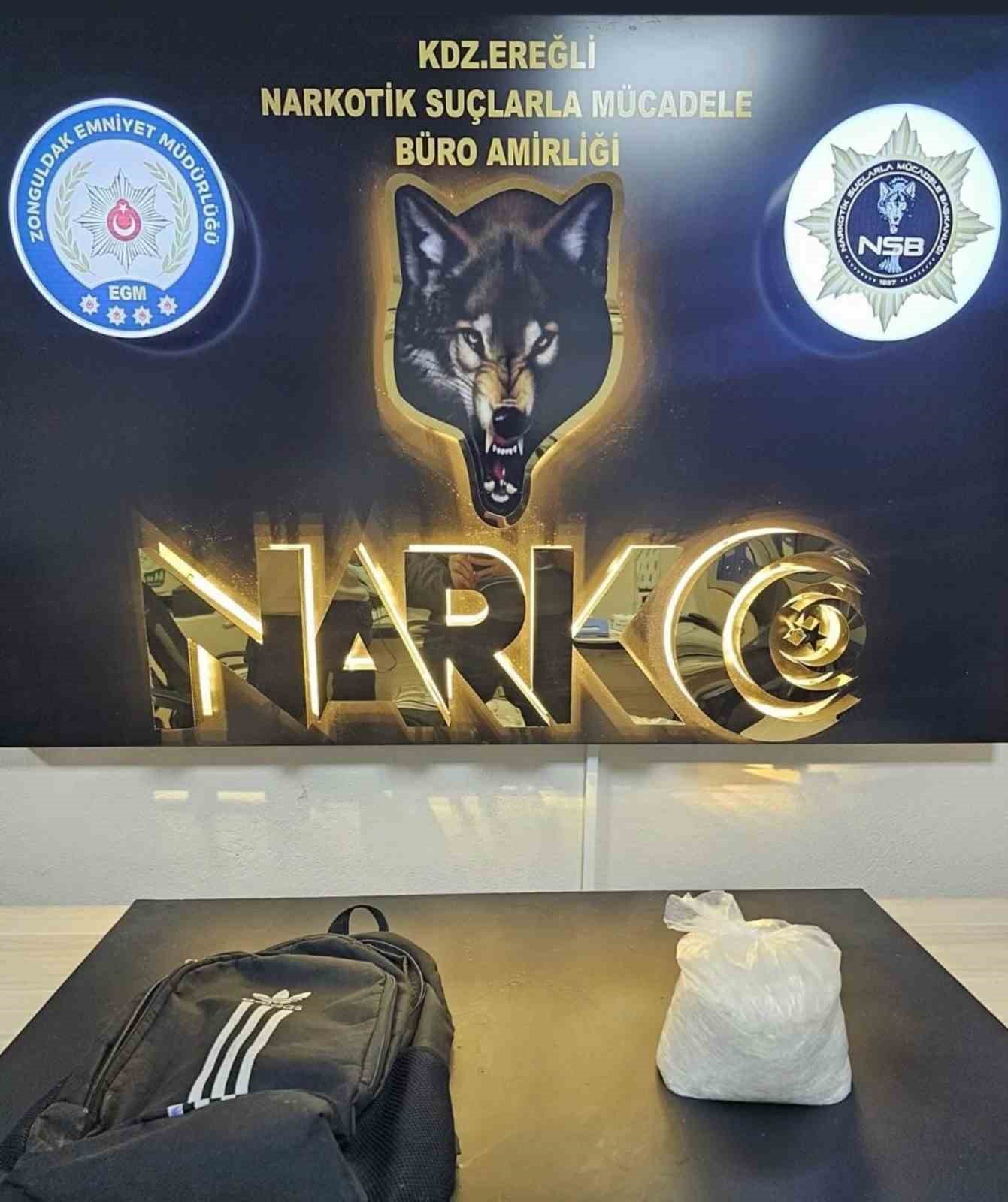 Karadeniz Ereğli’de operasyonda 1 kilogram uyuşturucu ele geçirildi