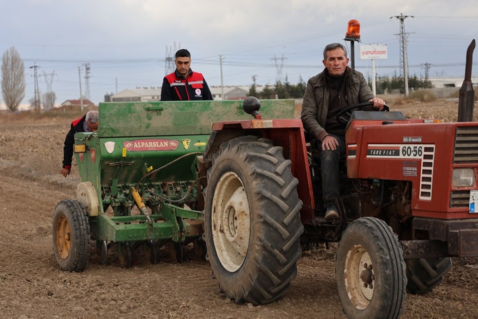 300 ton buğday ekimi ger&ccedil;ekleştirildi
