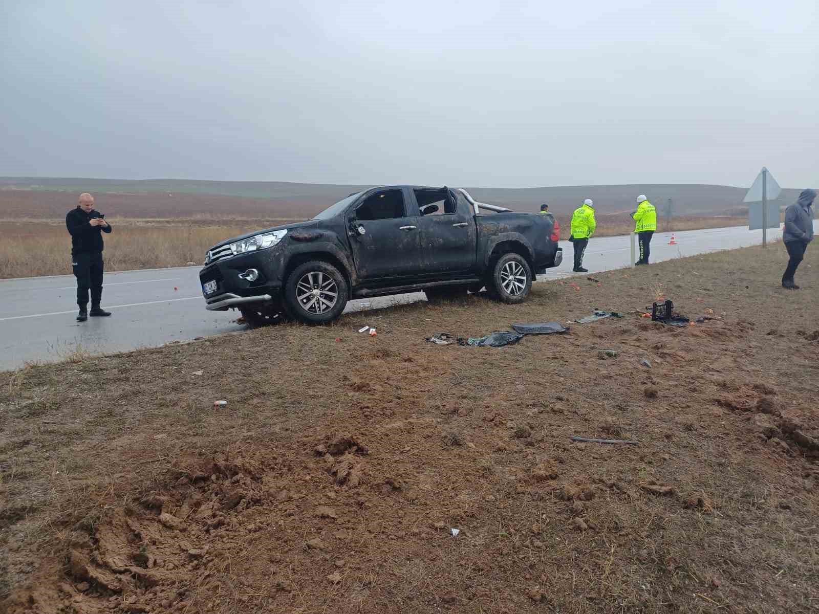 Çorum’da pikap takla attı: 5 yaralı