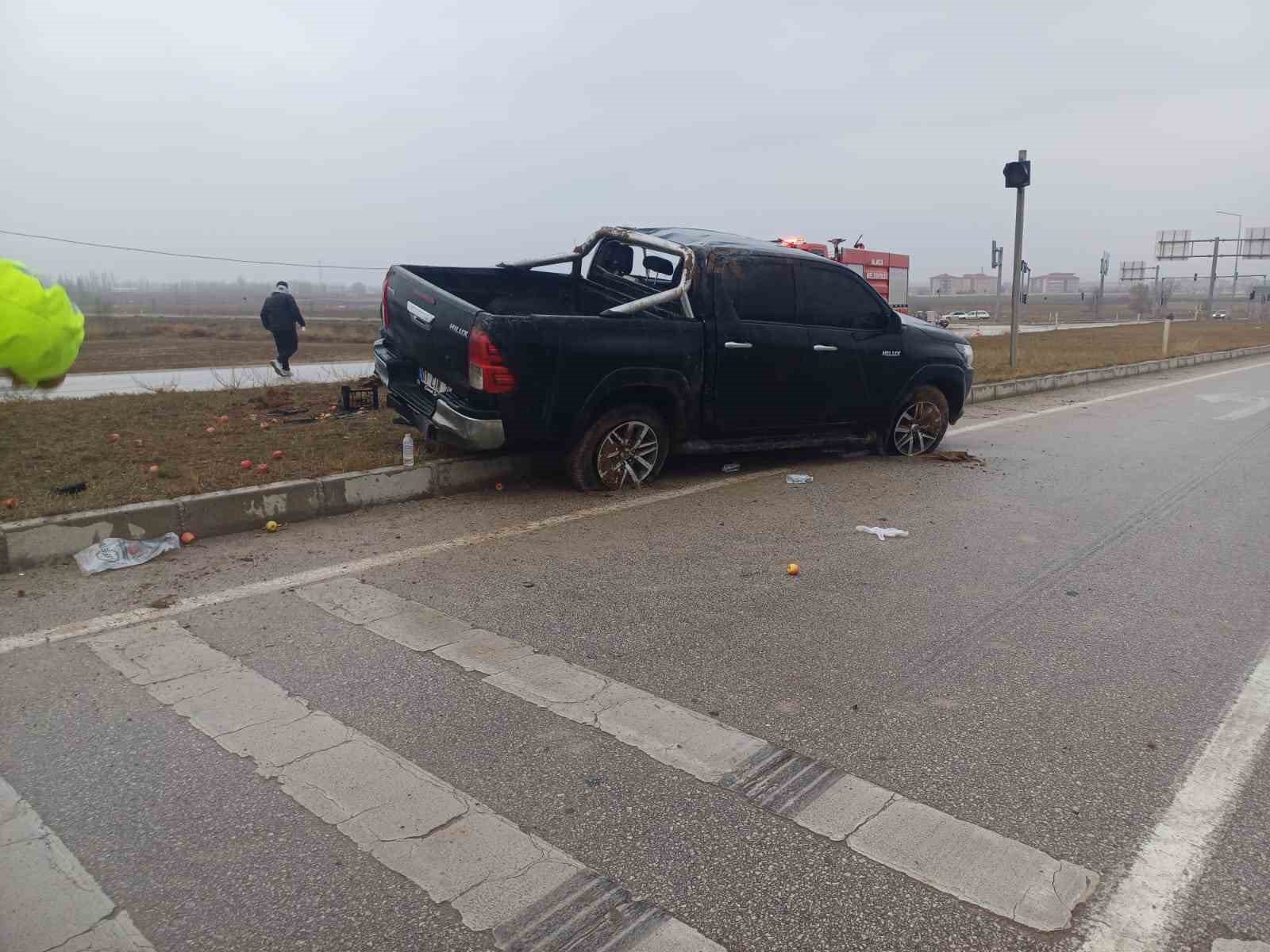 Çorum’da pikap takla attı: 5 yaralı