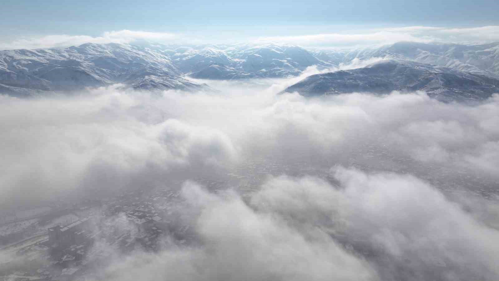 Muş Ovası sis altında
