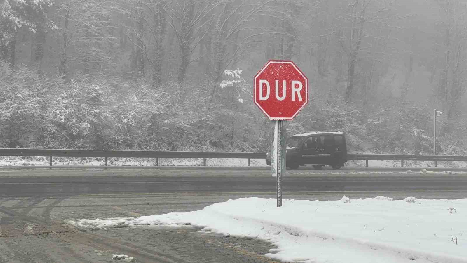 Bolu Dağı’nda kar yağışı ve sis etkili oluyor
