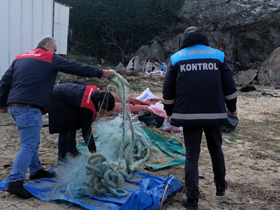 Kırklareli’nde kaçak serilen ağ el geçirildi