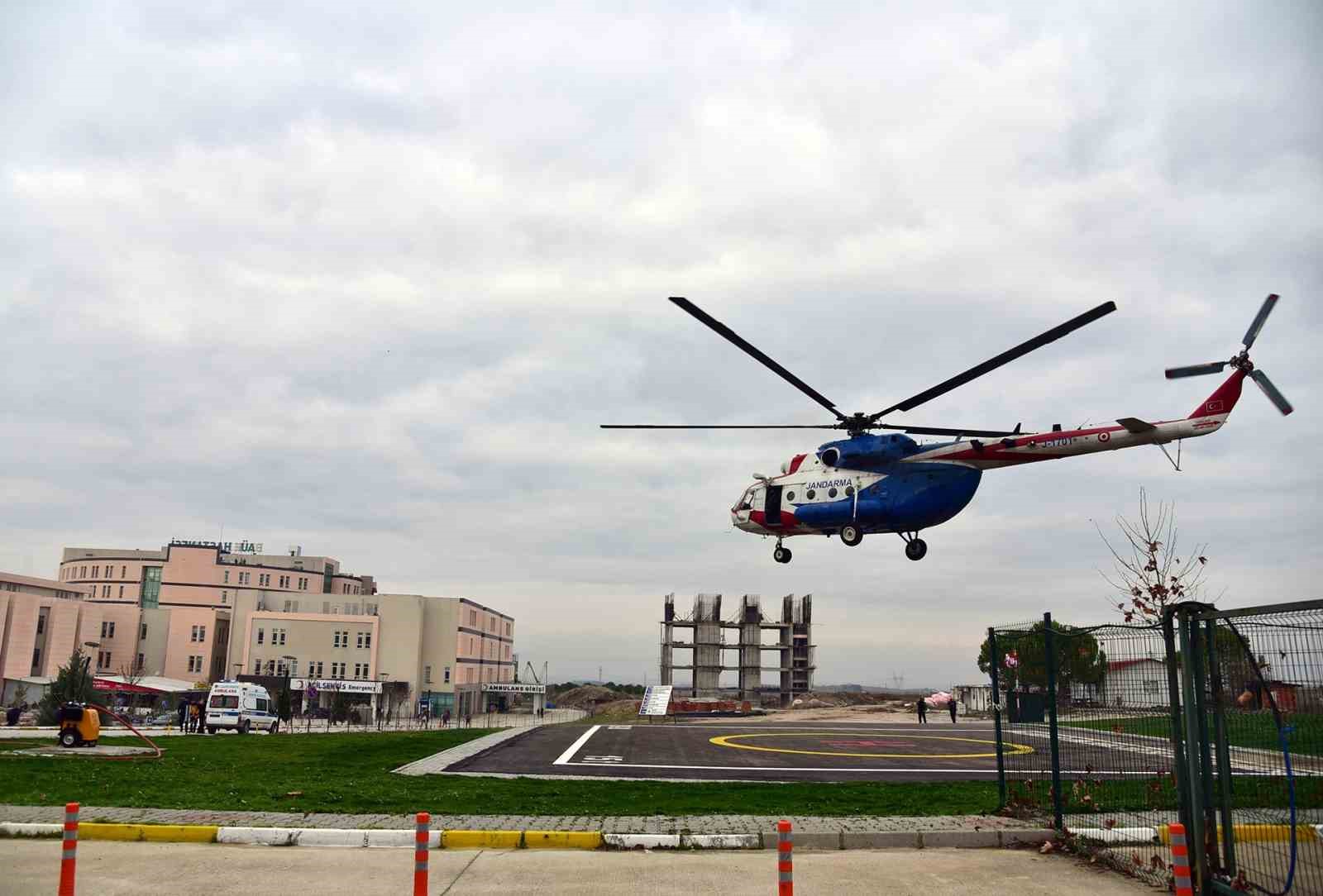 BA&Uuml;N hastanesi heliport alanı hizmete girdi
