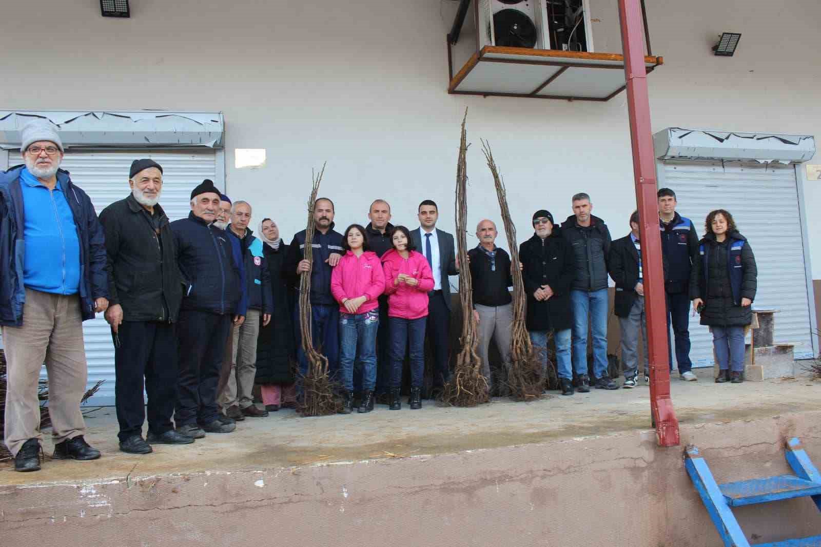 Bilecik’te çiftçilere yüzde 50 destekli eviz ve badem fidanı
