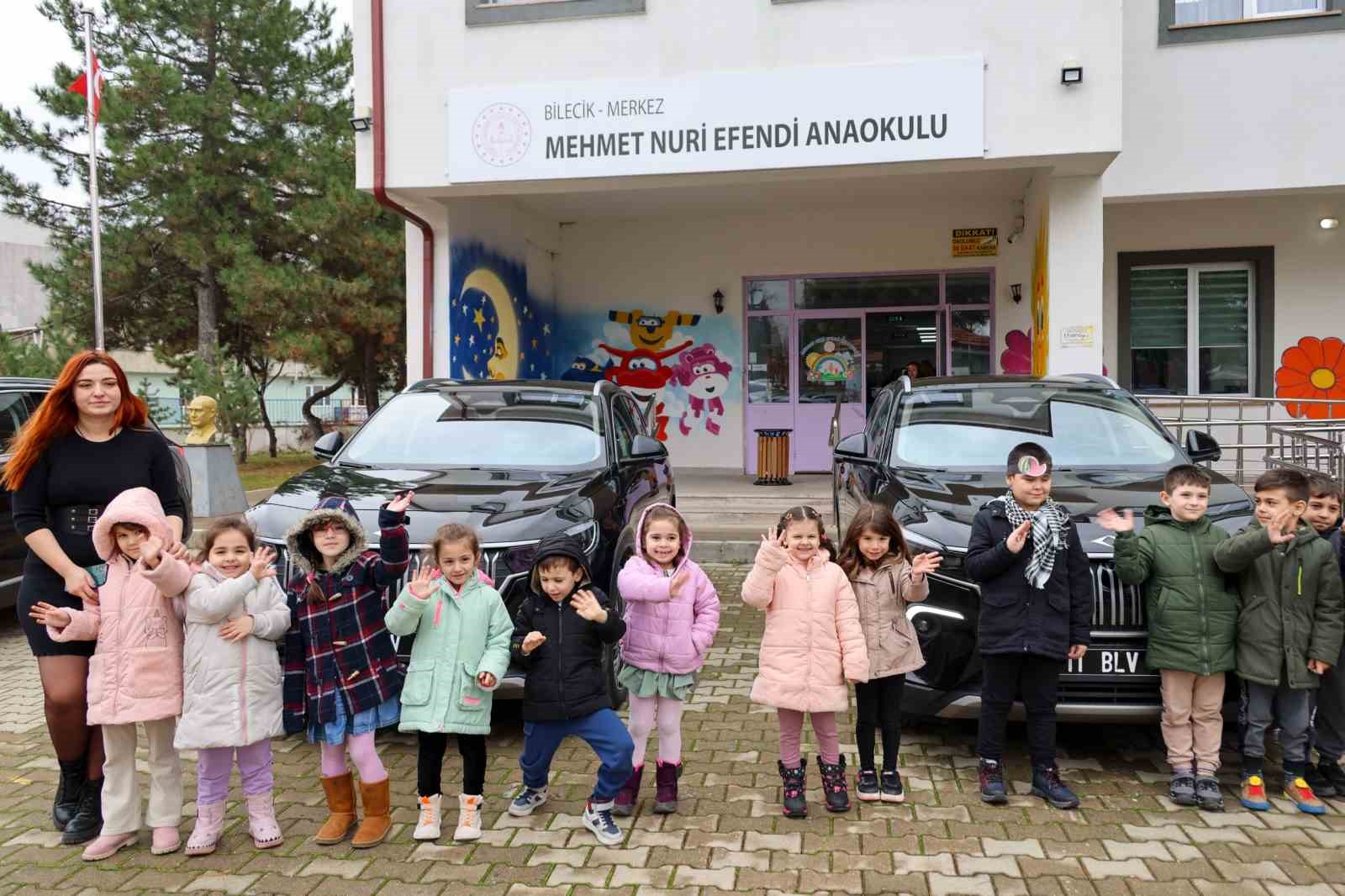 Bilecik&rsquo;te Anaokul &ouml;ğrencileri &lsquo;Yerli Malı Haftası&rsquo; TOGG ile gezdi

