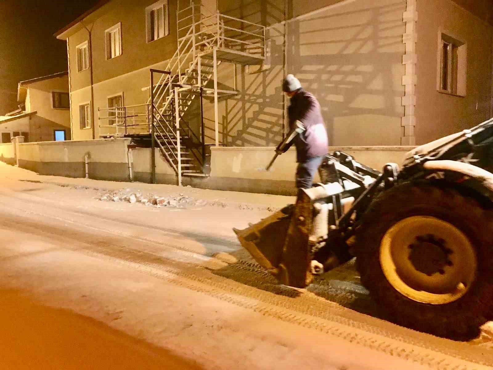 Çorum’da kar yağışı etkili oldu