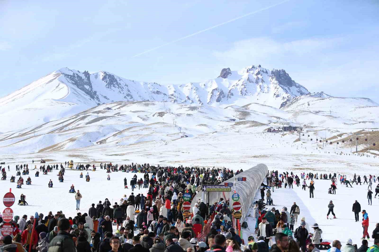 Erciyes hafta sonu 70 bin ziyaretçi ağırladı