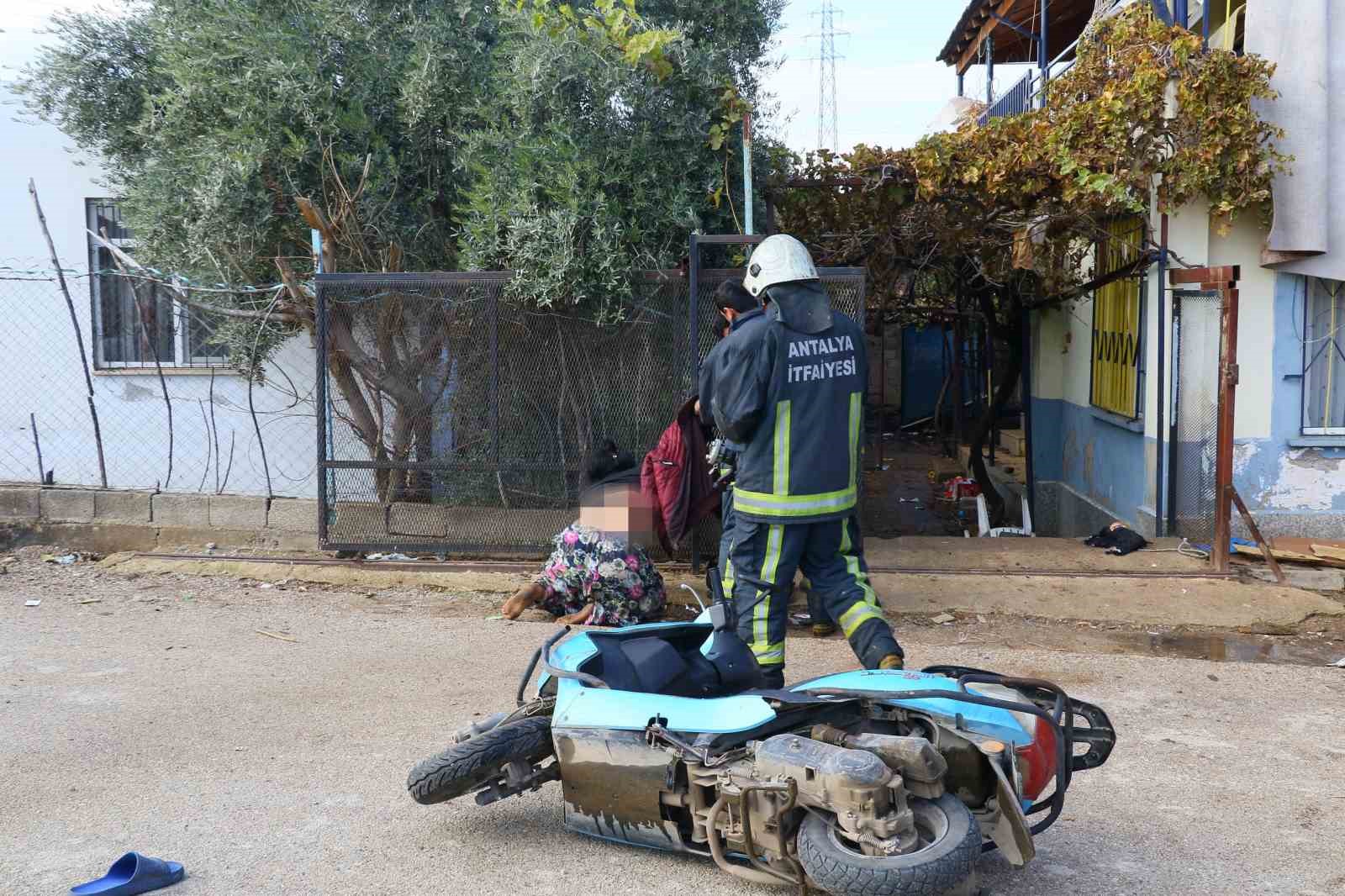 Yangının öfkesini genç kadından çıkardı
