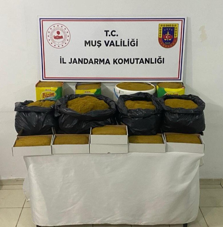 Muş’ta 55 kilo bandrolsüz tütün ele geçirildi