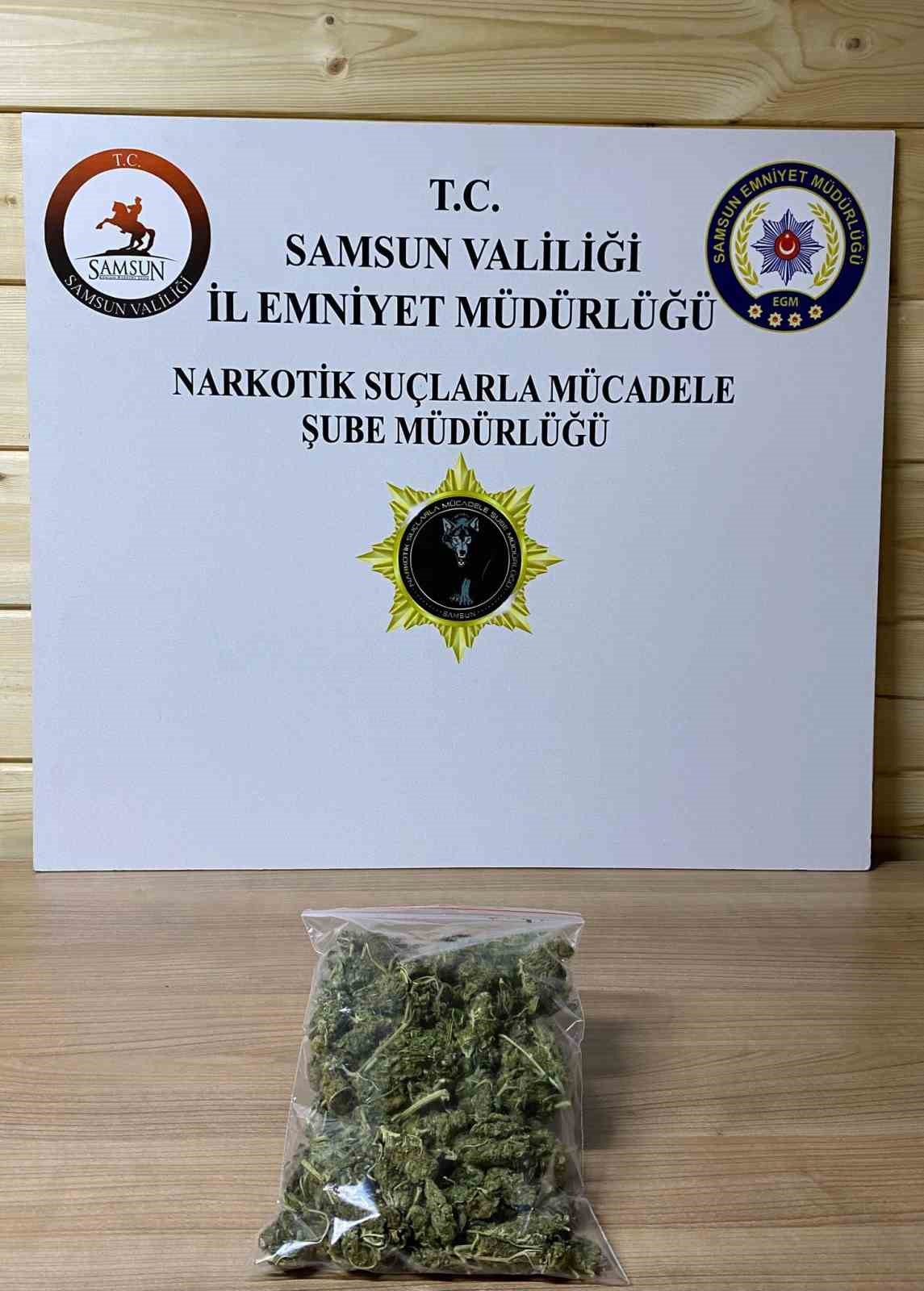 Samsun’da 142,5 gram skunk ele geçirildi