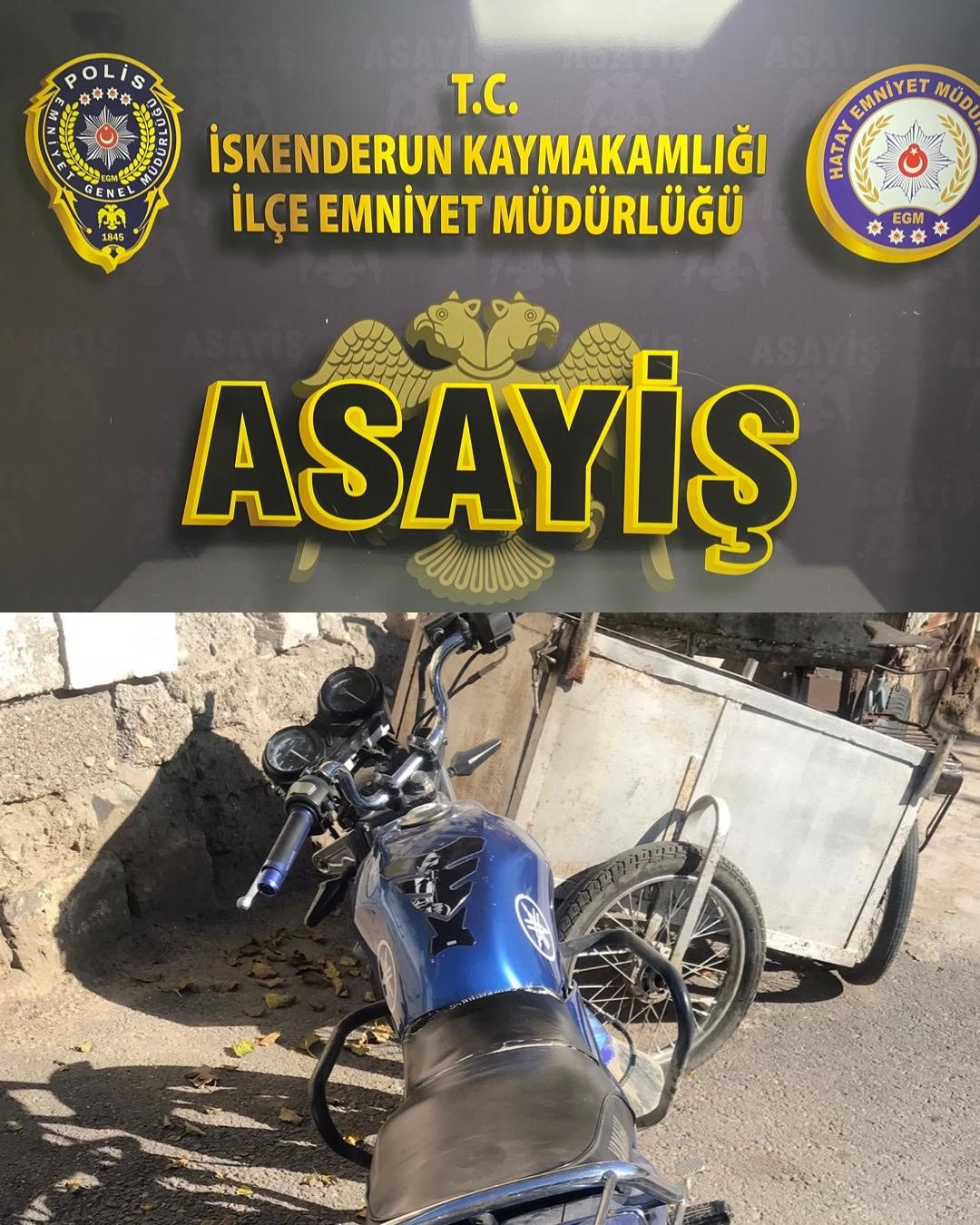 İskenderun’da motosiklet hırsızı 2 şahıs yakayı ele verildi
