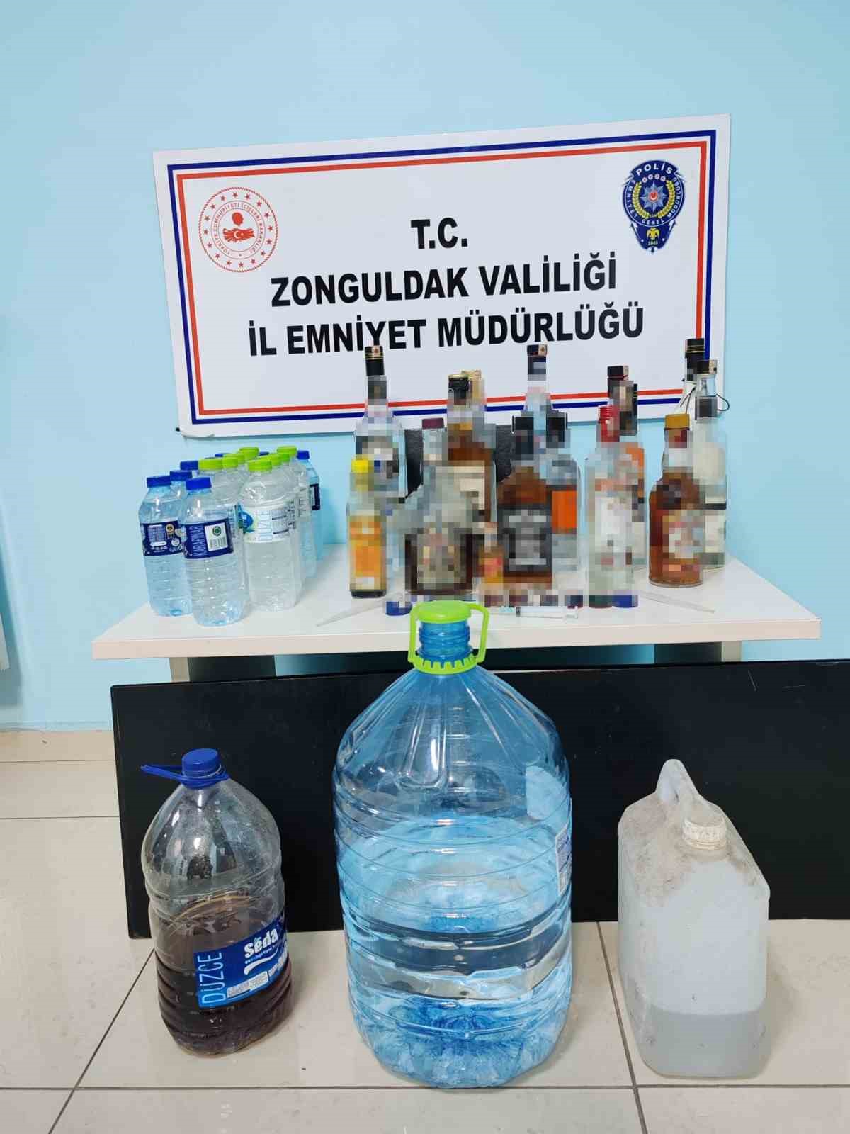 Zonguldak’ta 50 litre etil alkol ele geçirildi