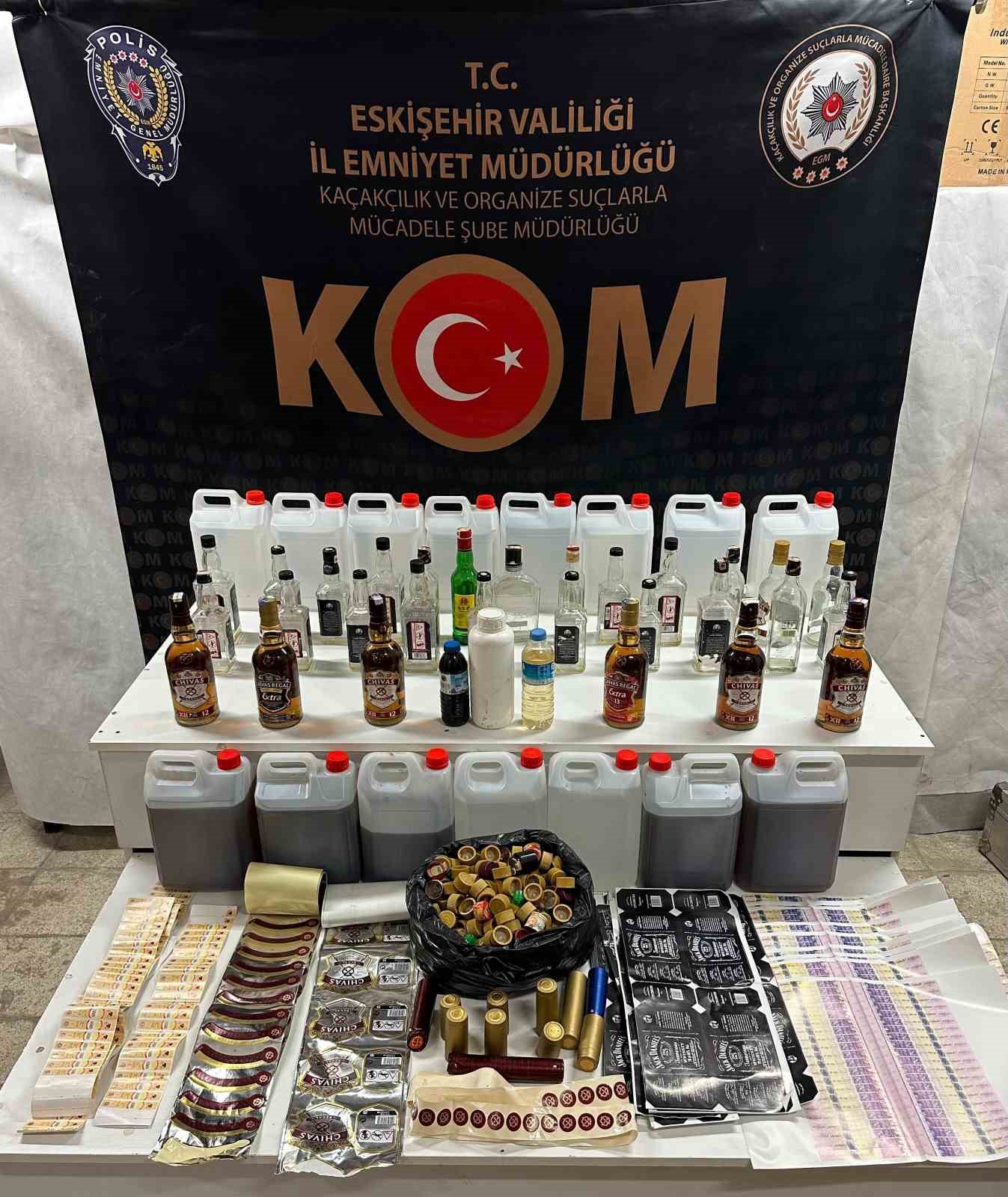 Eskişehir’de sahte içki operasyonu, 1 kişi tutuklandı
