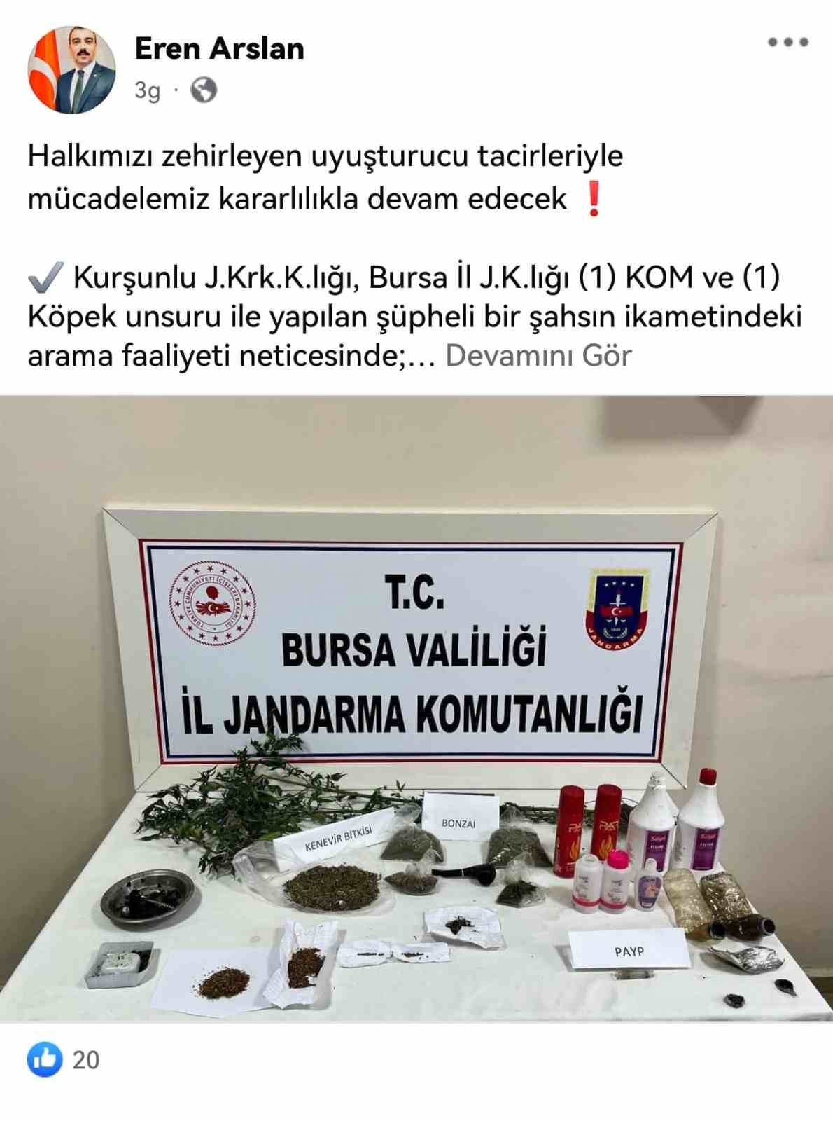 İnegöl’de uyuşturucu taciri yakalandı
