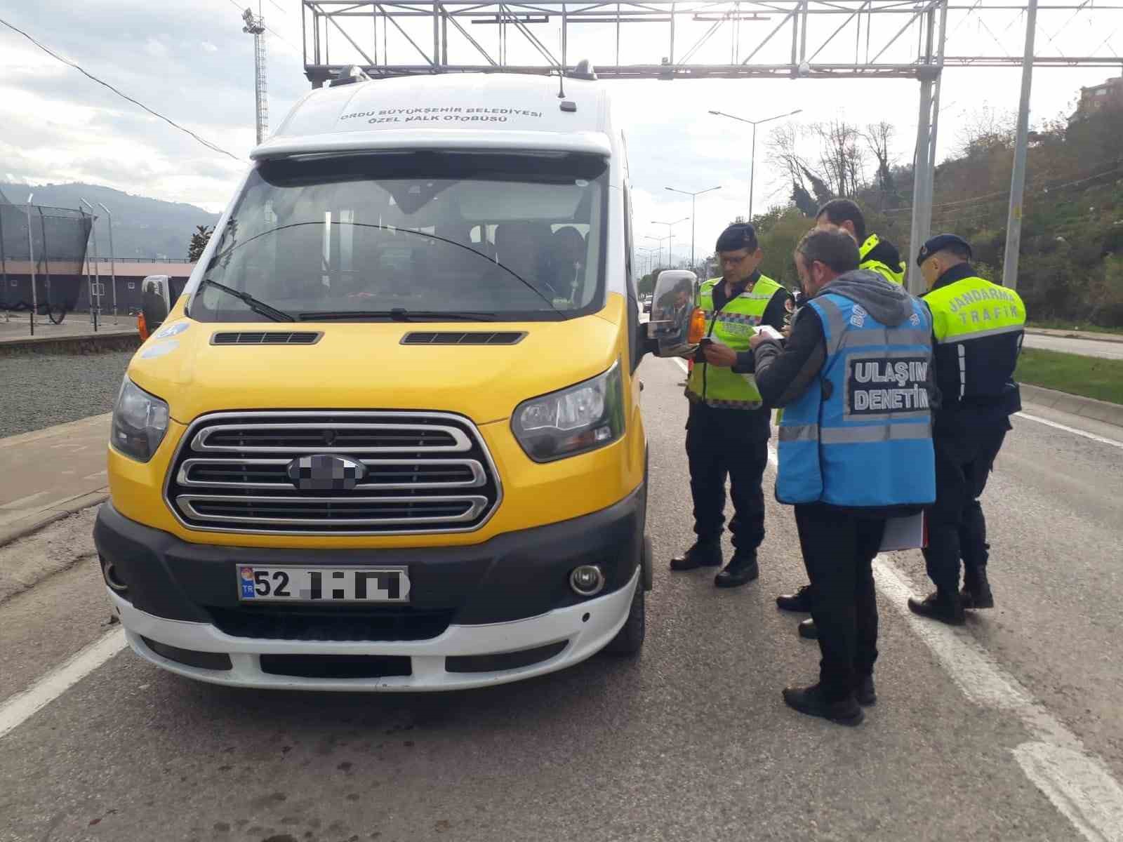 Ordu’da 1 yılda 5 bin 217 toplu taşıma aracı denetlendi
