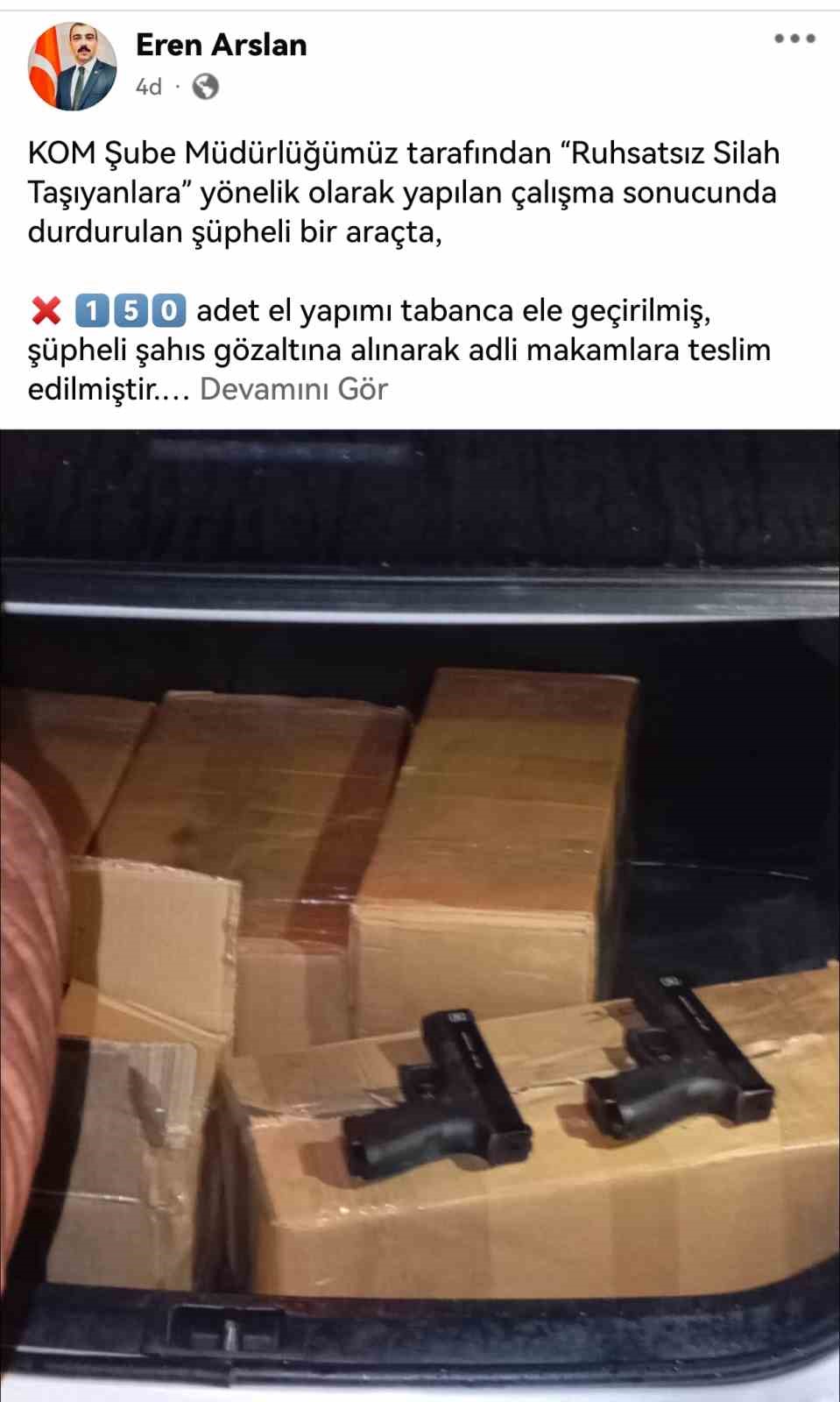 Bursa&rsquo;da 150 suikast silahı ele ge&ccedil;irildi 