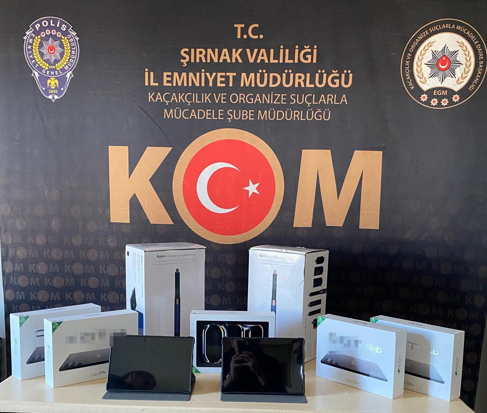 Şırnak’ta gümrük kaçağı ürün ele geçirildi, 27 şüpheliye işlem yapıldı