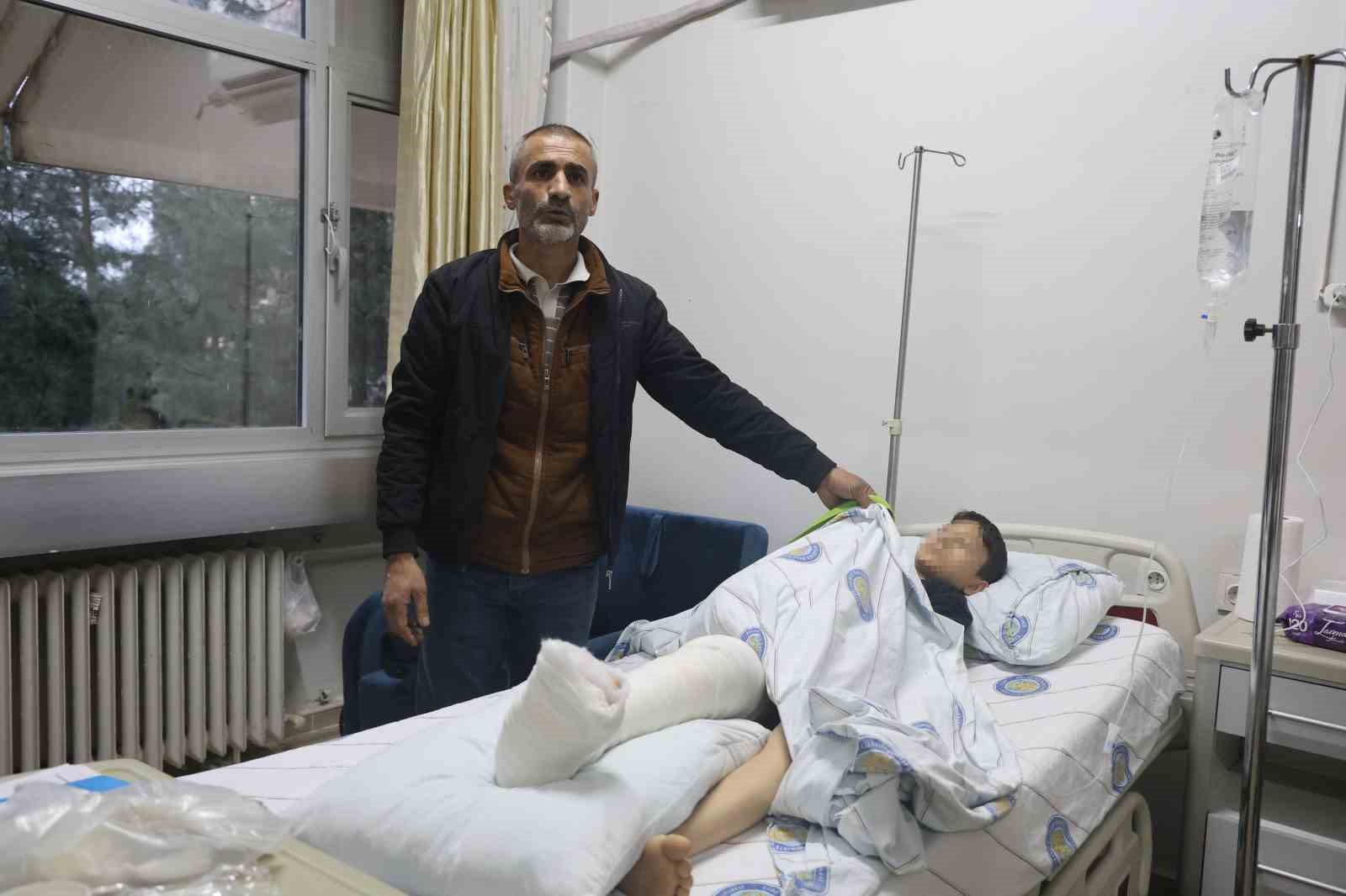 Diyarbakır’da köpek saldırısına uğrayan çocuğun bacağına platin takıldı