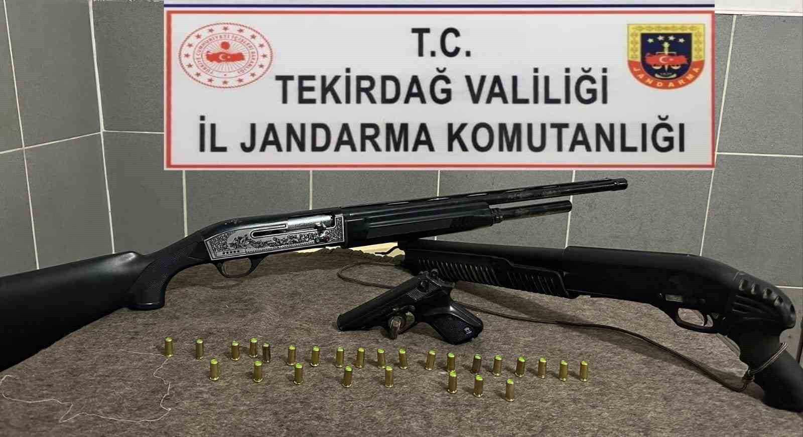 Tekirdağ’da uyuşturucu ve silah ele geçirildi