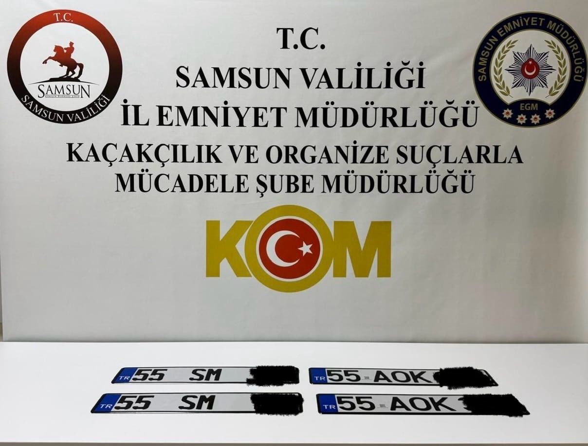 Samsun’da sahte plakayla yakalanan 2 kişi gözaltına alındı