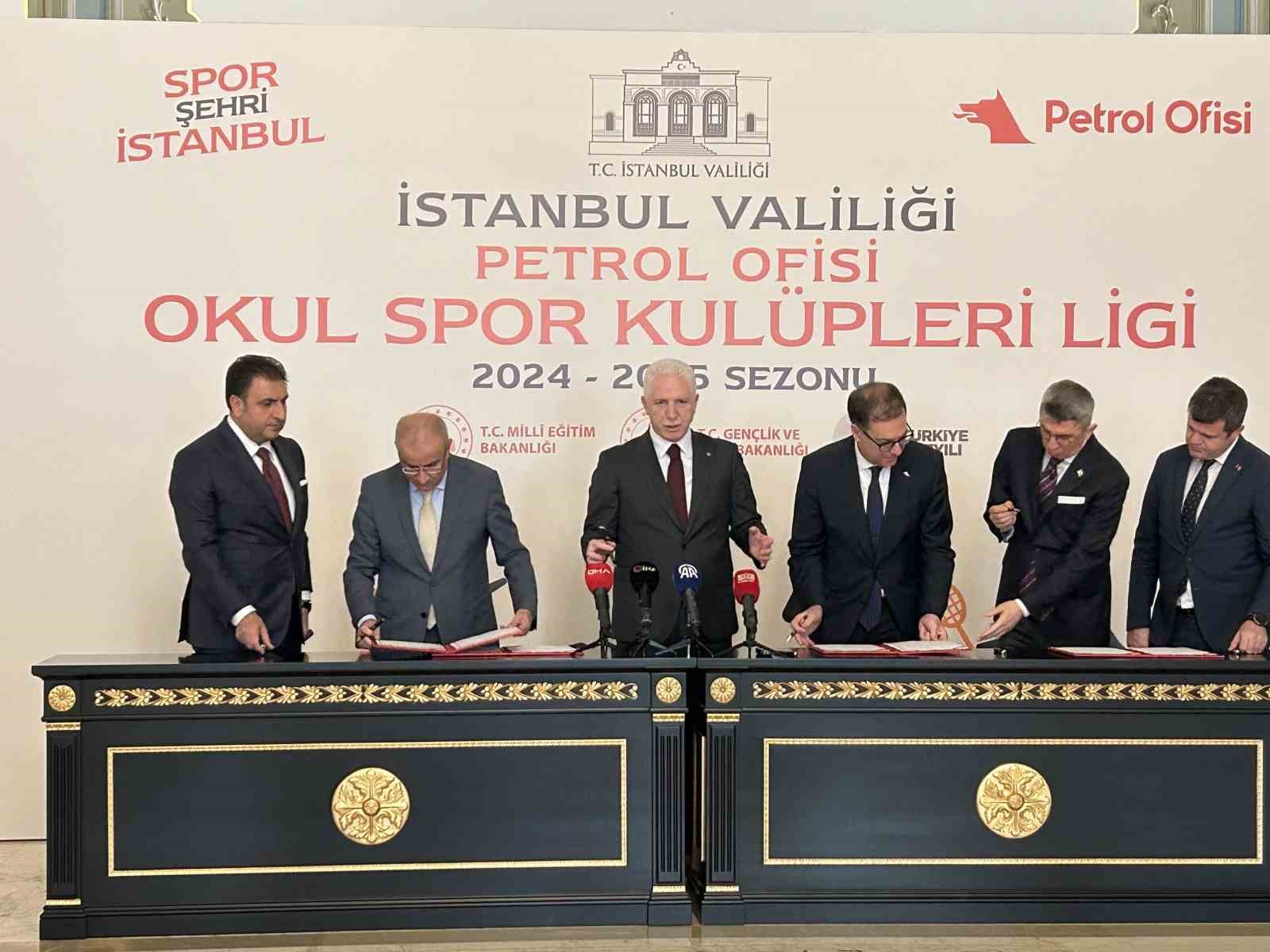 İstanbul Valiliği ile Petrol Ofisi Grubu arasında “Okul Spor Kulüpleri Ligi Reklam ve Sponsorluk Protokolü” imzalandı
