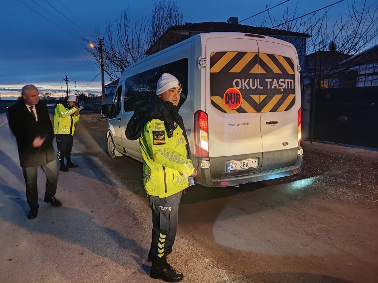 Kulu’da okul servisleri denetlendi
