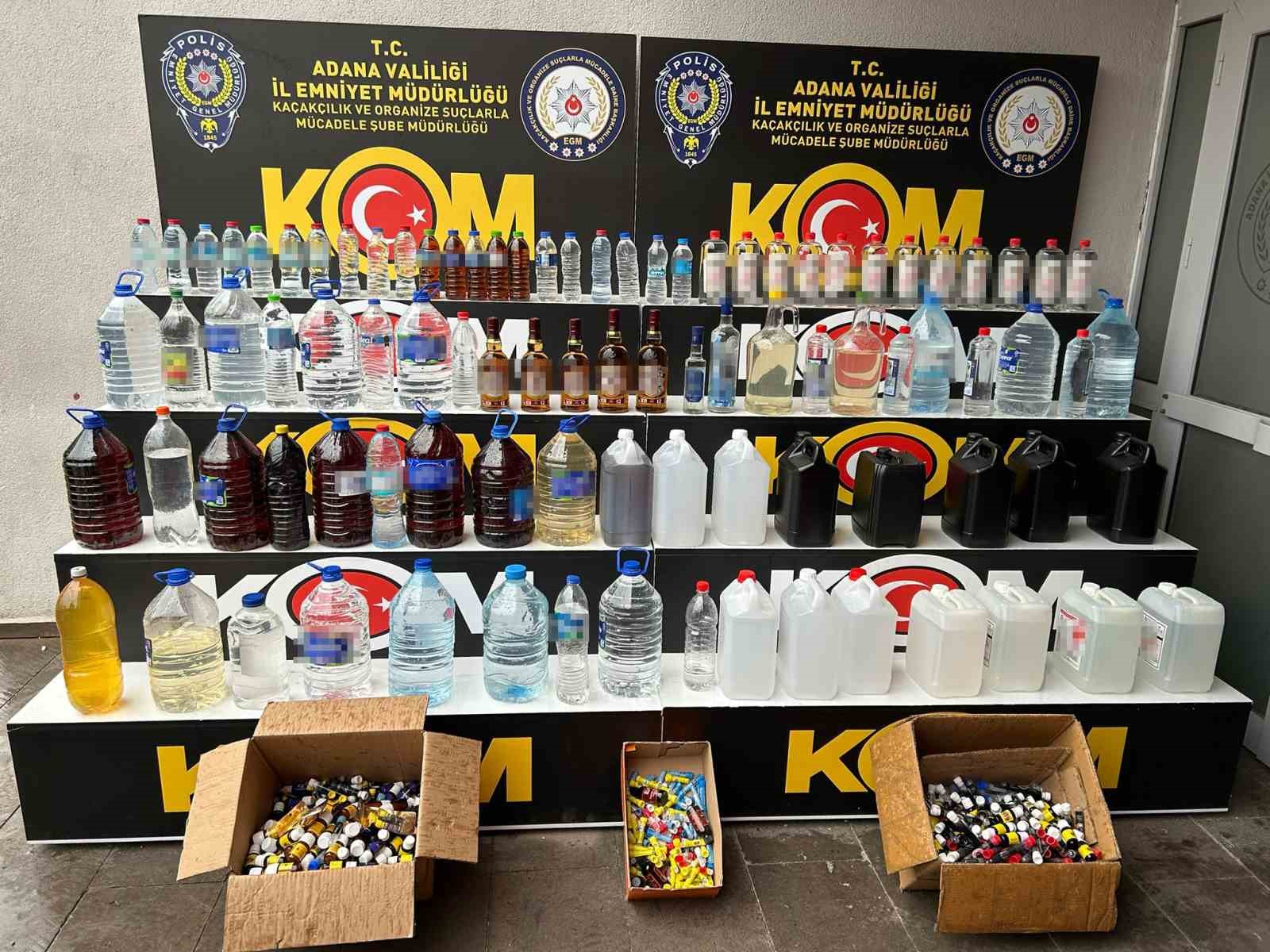 Adana’da 8 şüpheli sahte içkiden gözaltına alındı