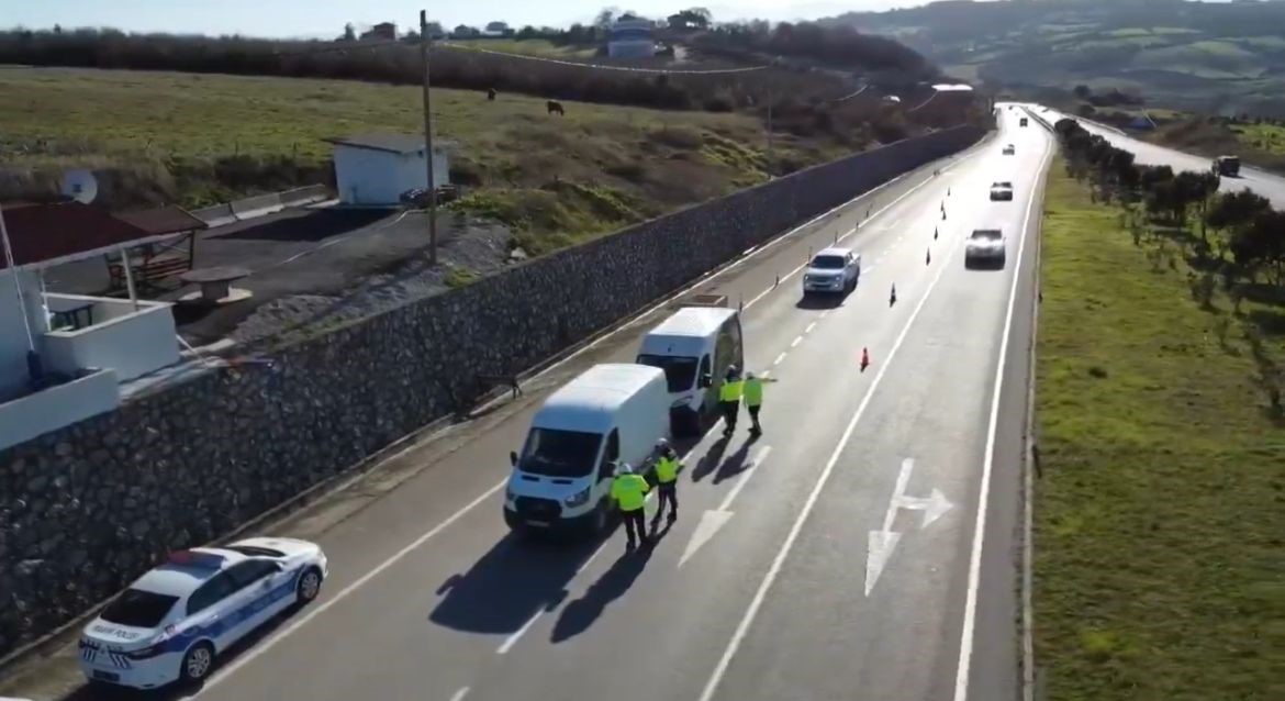 Sinop’ta polis ve jandarma ekiplerinden ortak denetim
