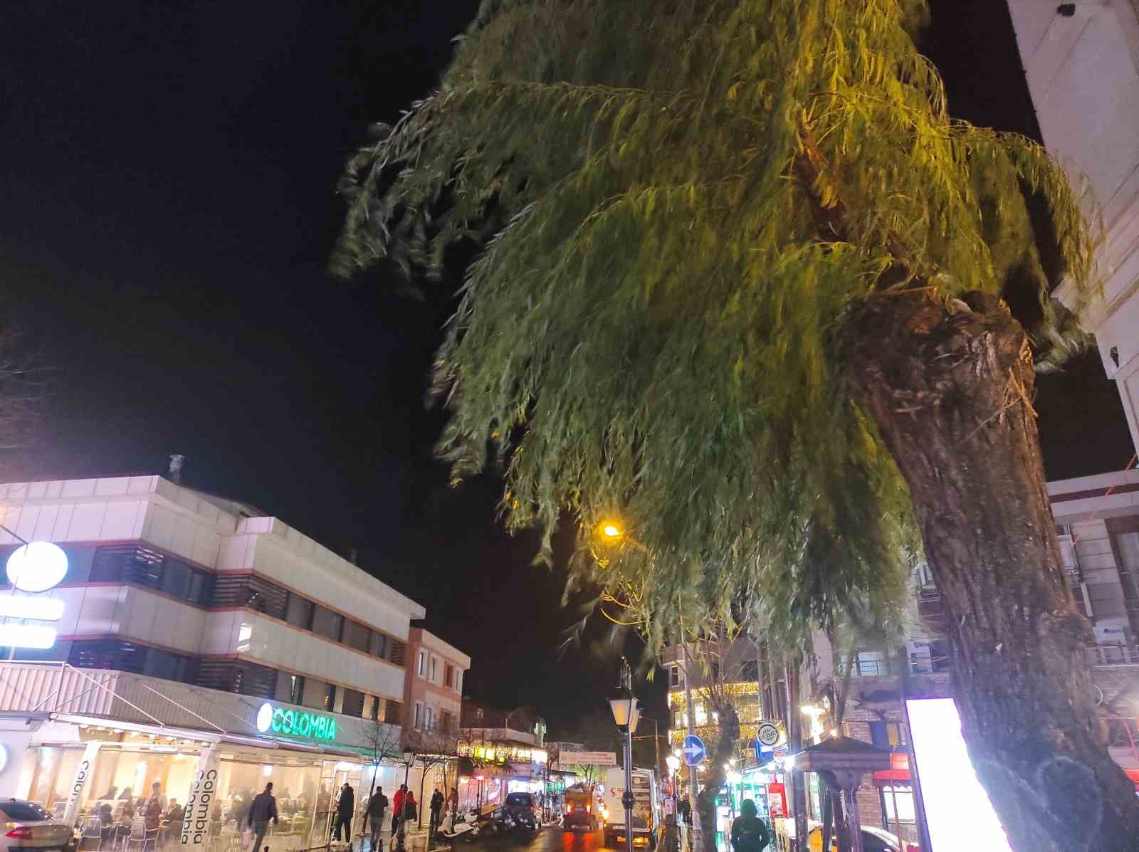 Tekirdağ’da kuvvetli yağış ve fırtına etkili oldu