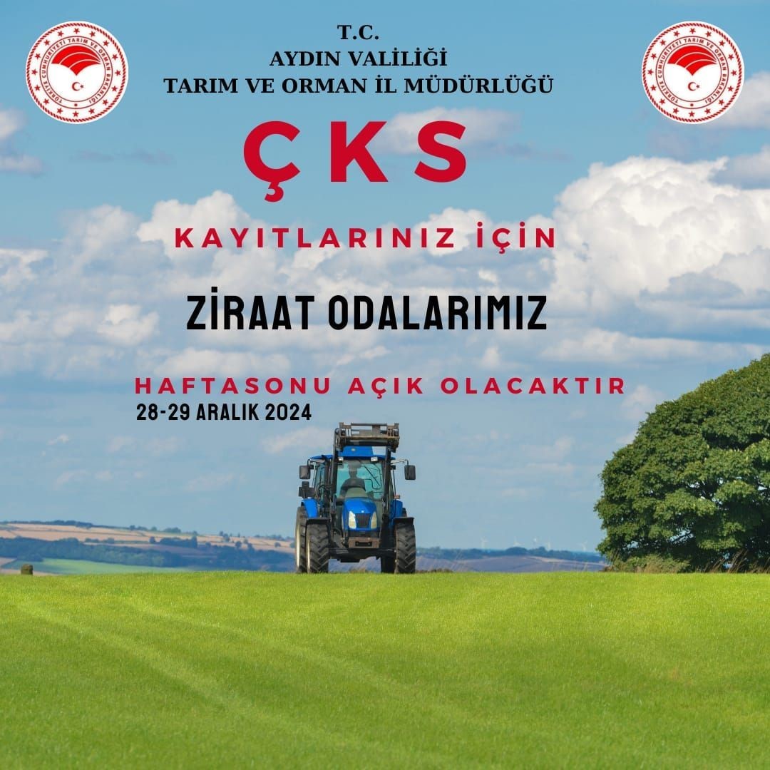 Aydın’da ÇKS kayıtları için hafta sonu ziraat odaları açık olacak
