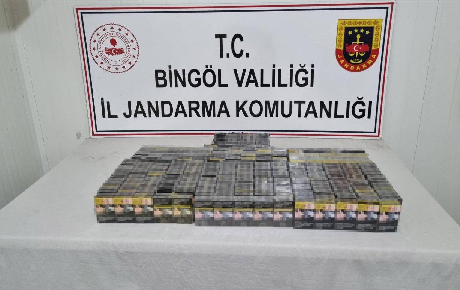 Bingöl’de 500 paket kaçak sigara ele geçirildi, araması bulunan 1 kişi yakalandı