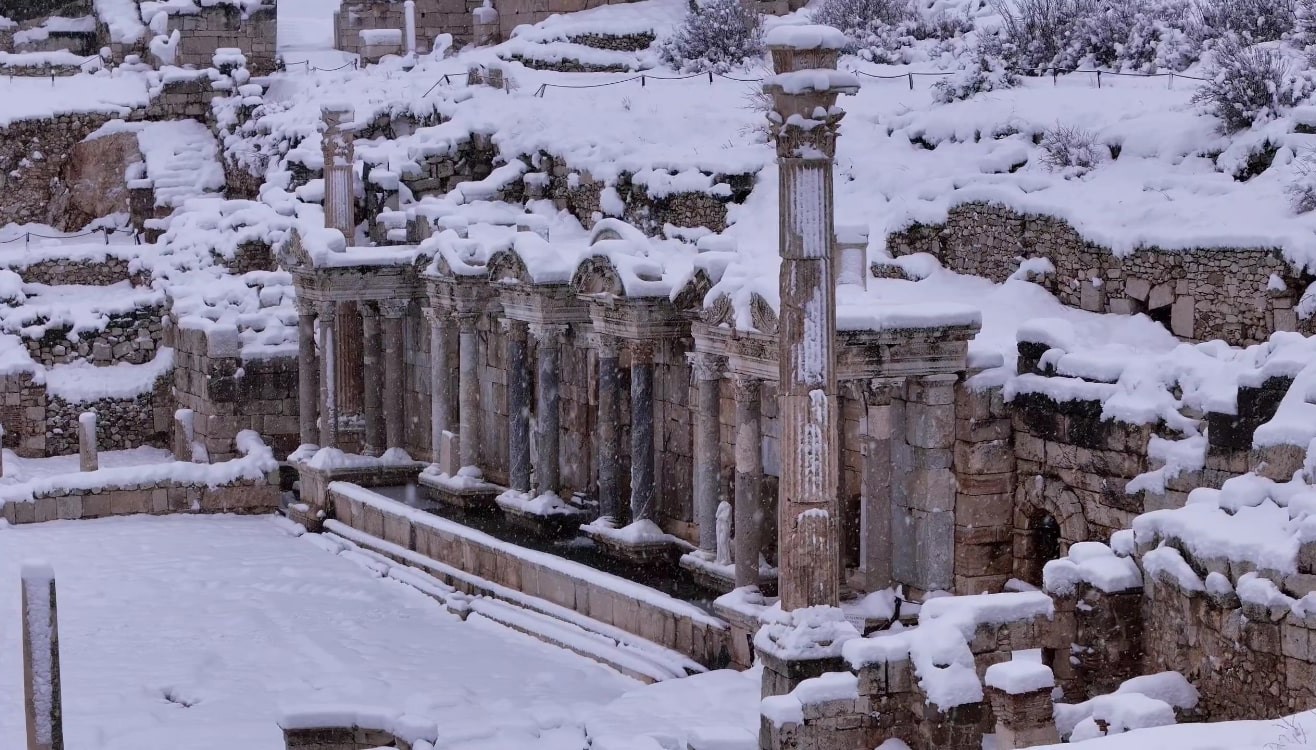 Karlar altında bir masal diyarı Sagalassos
