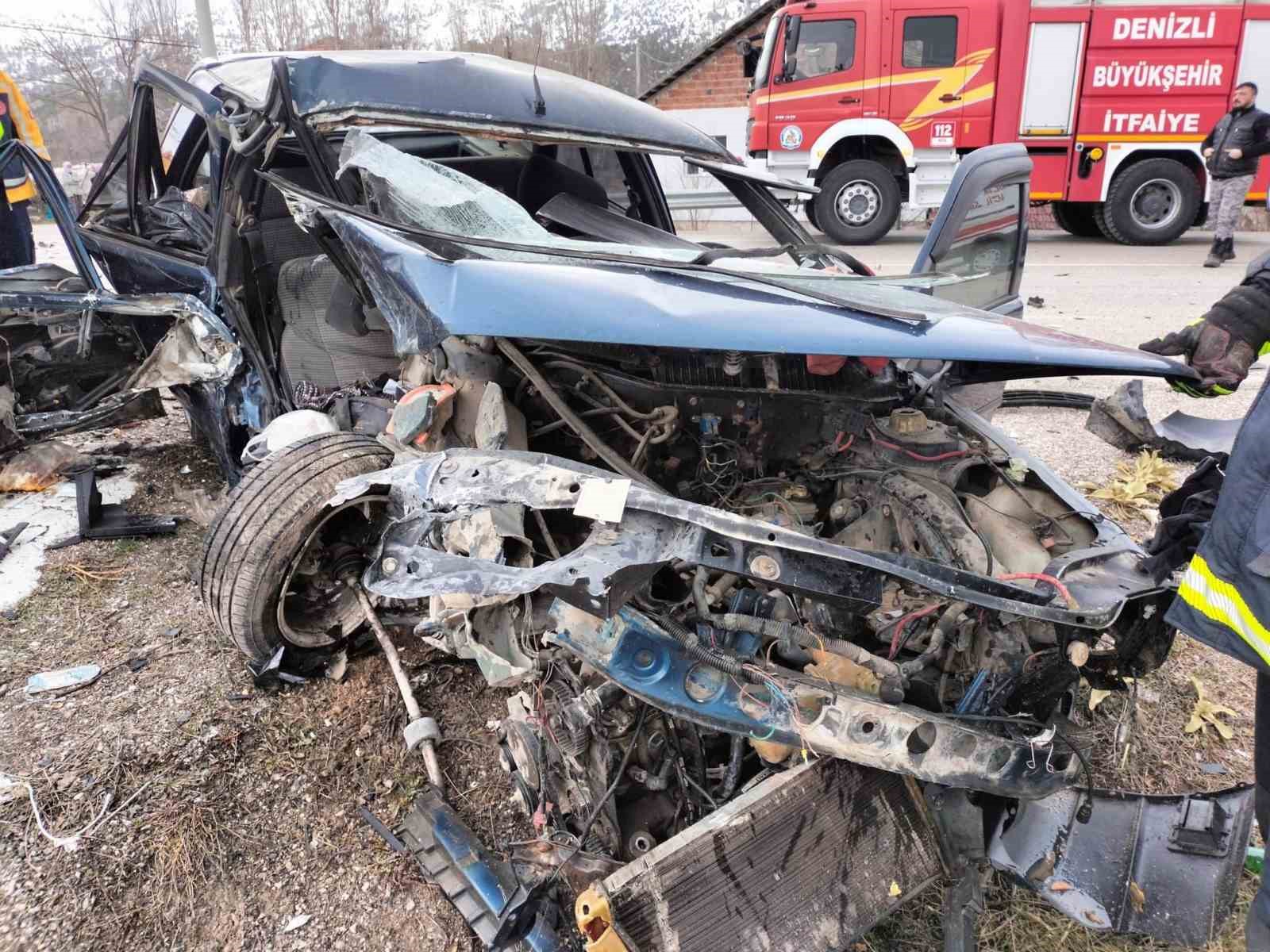 Denizli’de zincirleme trafik kazasında 3 kişi yaralandı