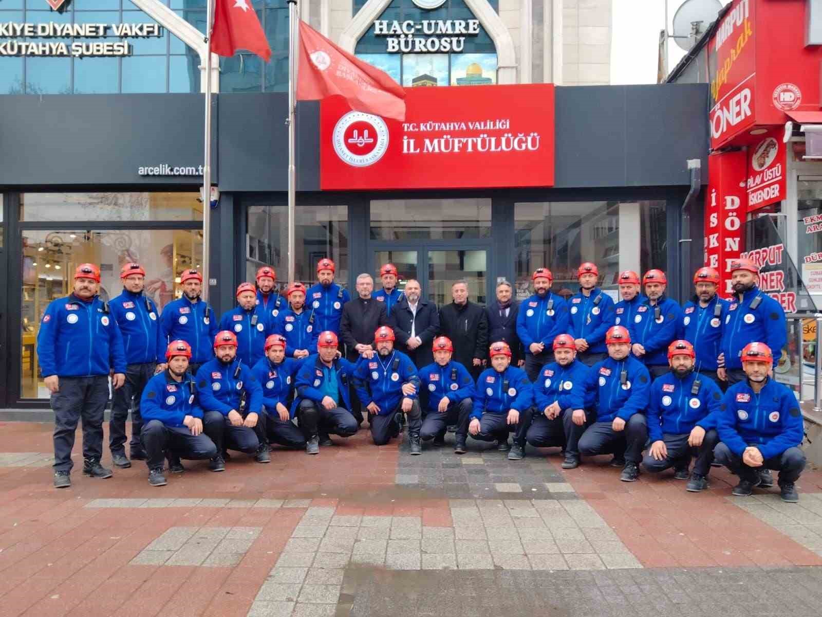 Kütahya İl Müftülüğü Arama Kurtarma ekibi akredite oldu