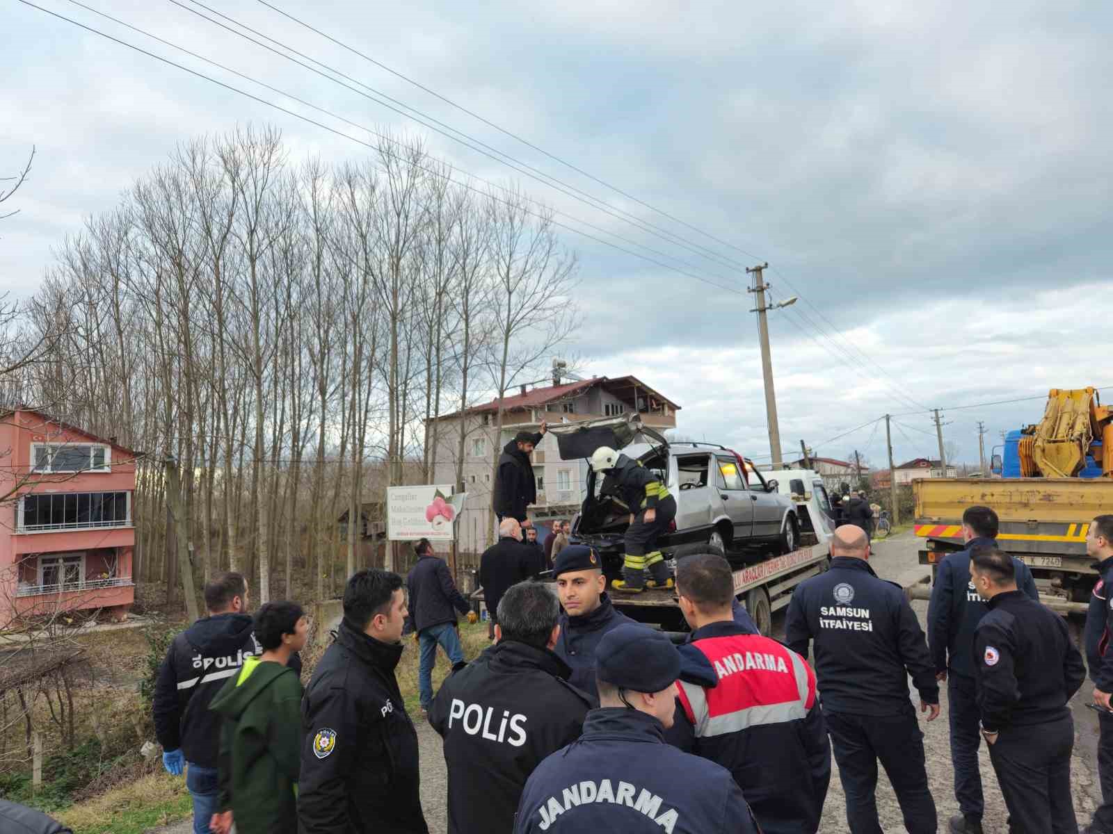 Samsun’da otomobil Terme Çayı’na uçtu: 1 ölü