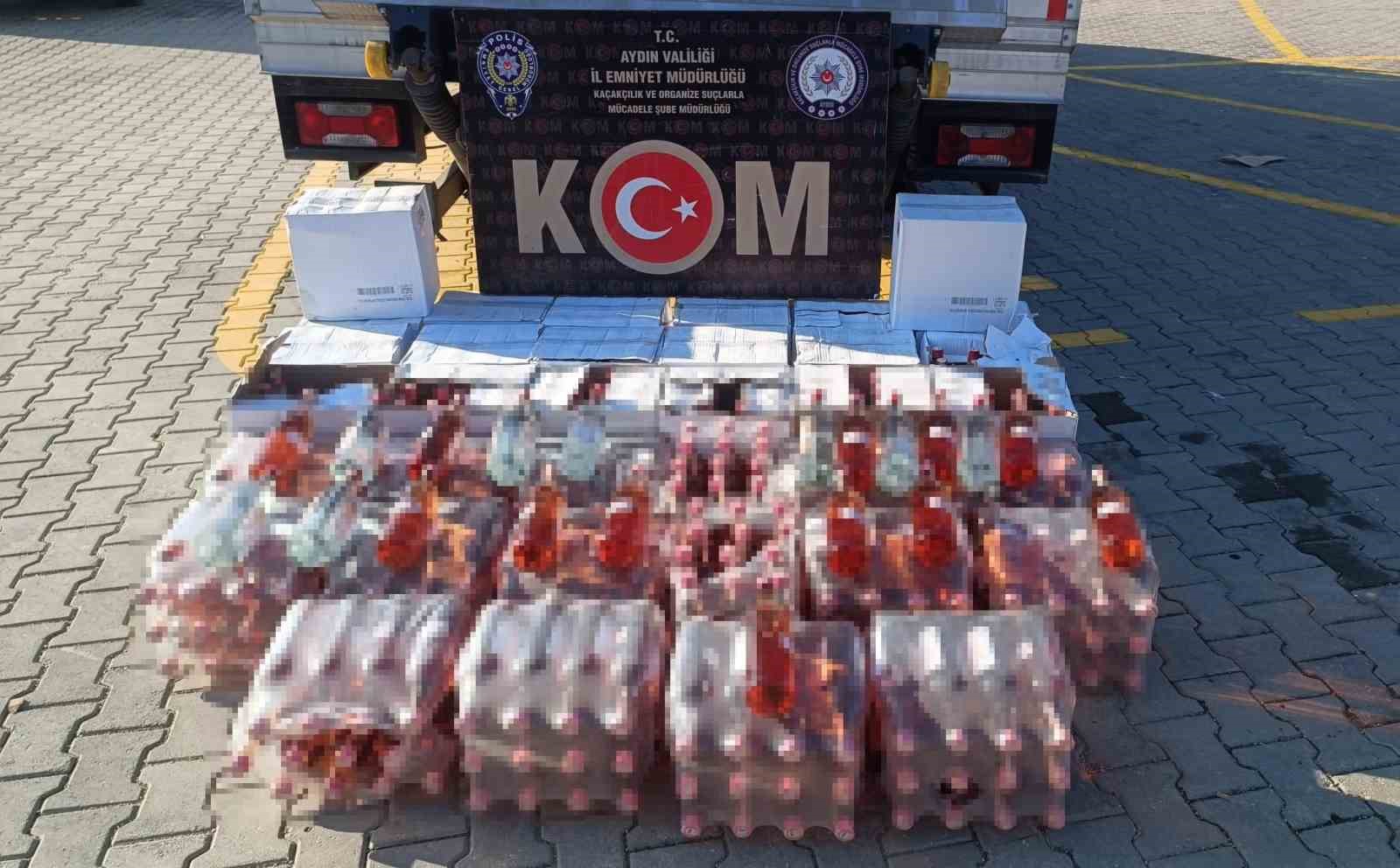 Aydın’da sahte içki sevkiyatına KOM darbesi: 444 litre sahte alkollü içki ele geçirildi