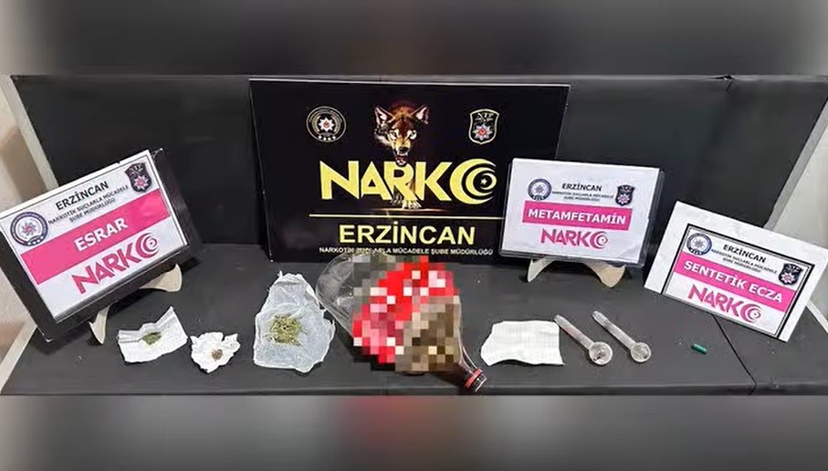 Erzincan&rsquo;da bir miktar uyuşturucu ele ge&ccedil;irildi
