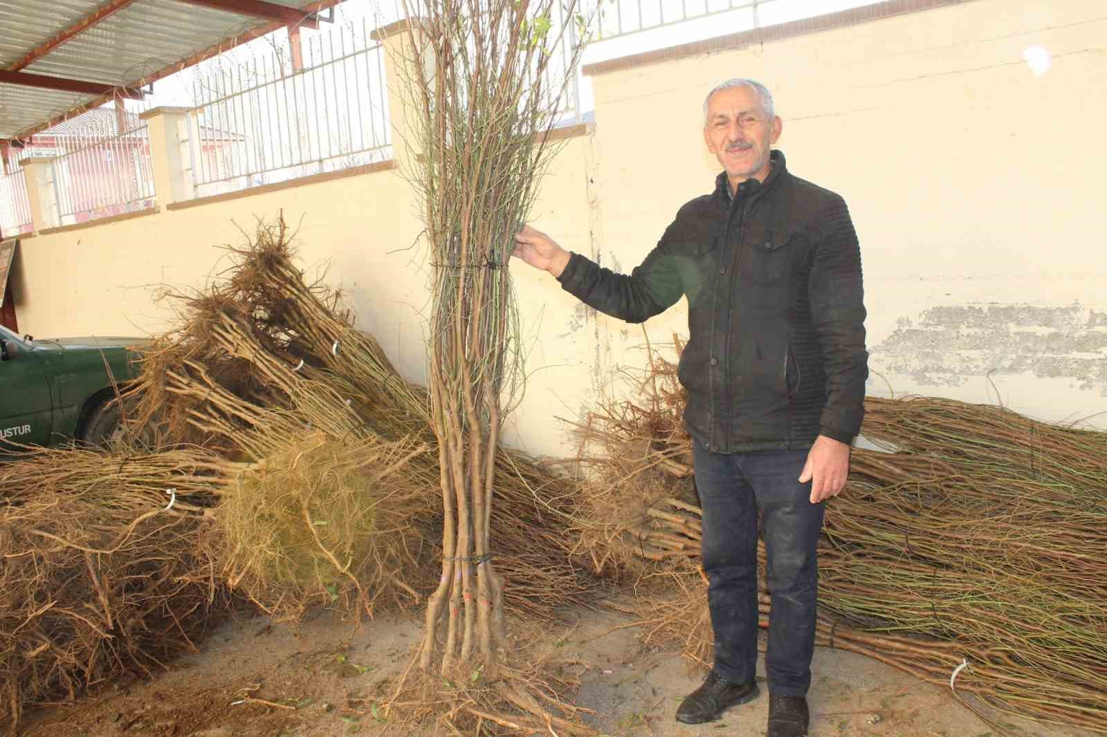 Bin badem fidanı dağıtıldı