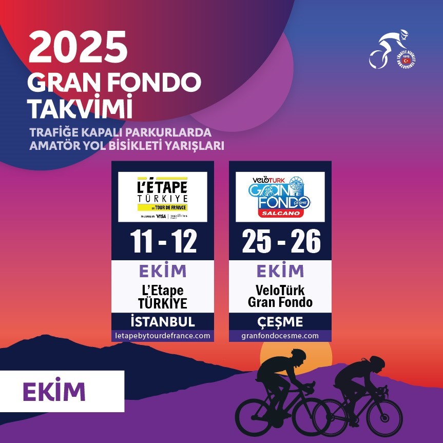 Türkiye Bisiklet Federasyonu, 2025 yılı Gran Fondo yarışlarının takvimini açıkladı
