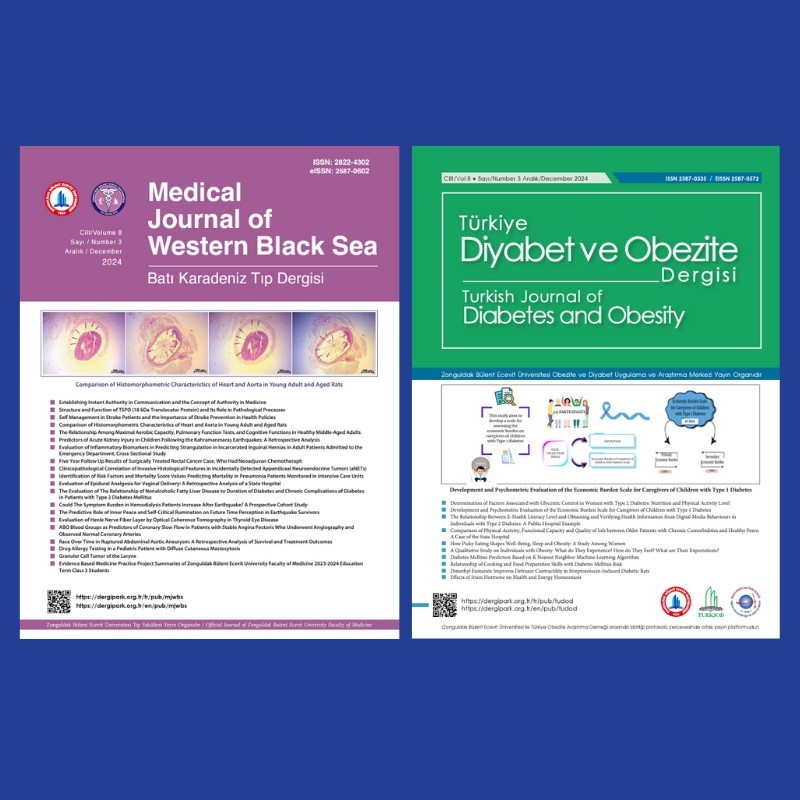 BEUN Batı Karadeniz Tıp Dergisi ile Türkiye Diyabet ve Obezite Dergisi’nin yeni sayıları yayımlandı