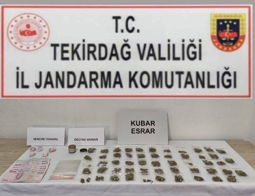 Tekirdağ’da uyuşturucu operasyonunda 2 kişi yakalandı
