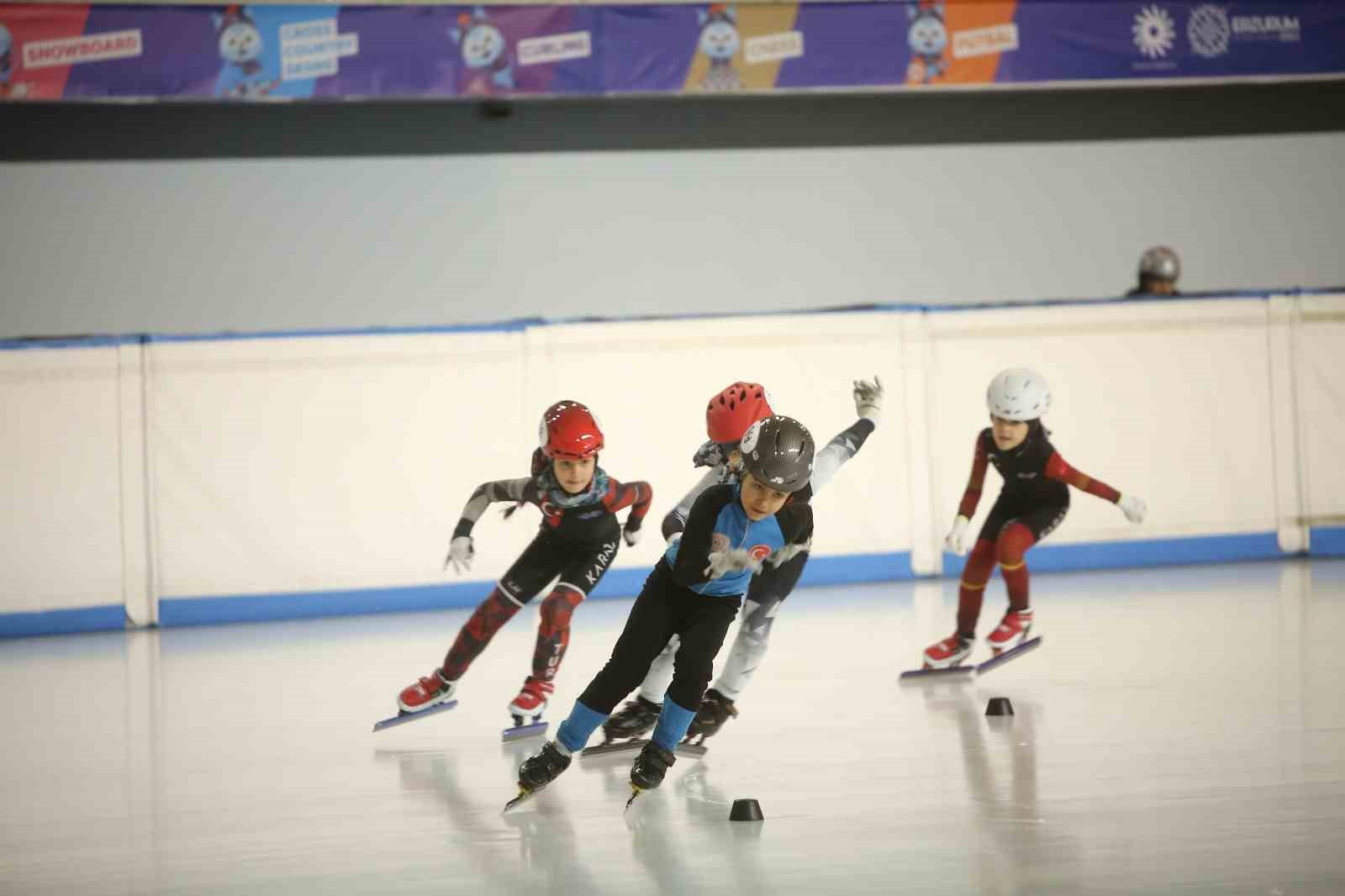 Erzurum’da short track yarışları başladı