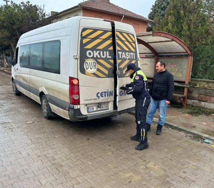Kırklareli’nde okul servisleri denetlendi