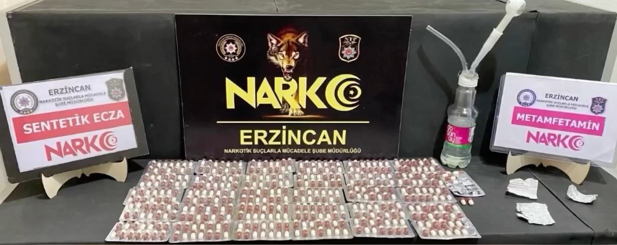 Erzincan’da bir miktar uyuşturucu ele geçirildi
